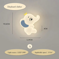 applique murale créative éléphants pour chambre d’enfant moderne et chaleureuse