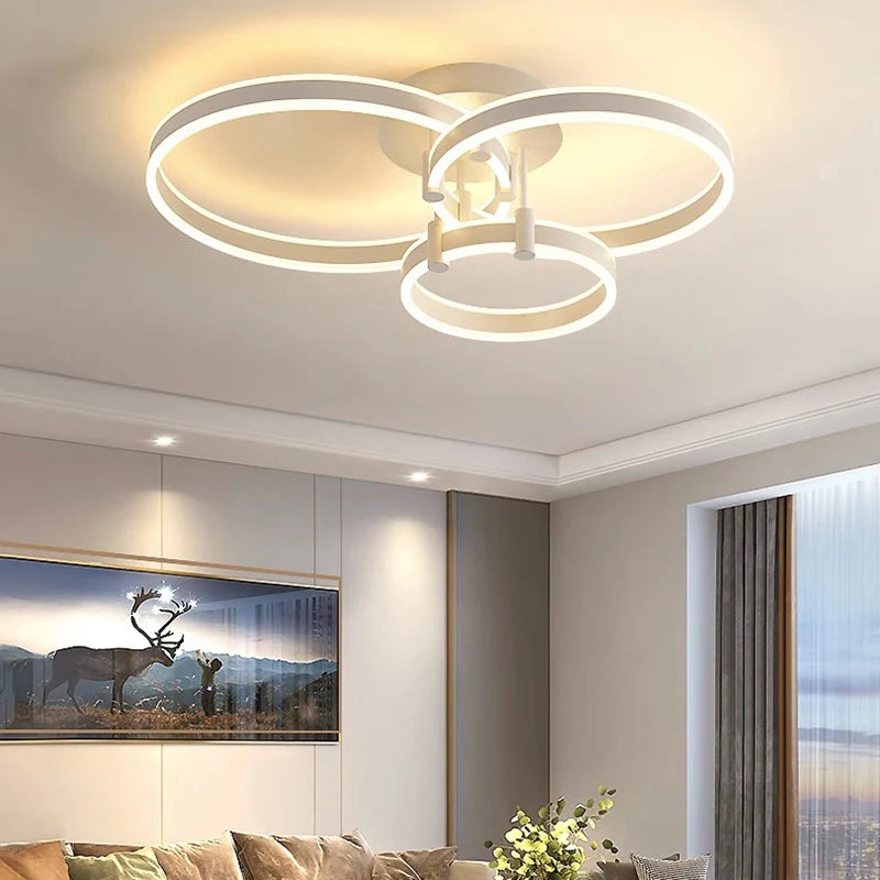 plafonnier Décoration nordique maison chambre décor lampes LED intelligentes pour salon éclairage intérieur lampara - vue 6 sur 18
