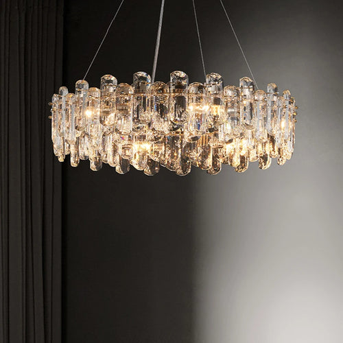 lustre glamour moderne en cristal clair pour intérieur - vue 3 sur 11
