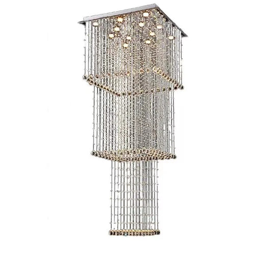 Duplex building, living room, large chandelier, square hotel villa, modern crystal hollow staircase, long chandelier - vue 7 sur 7