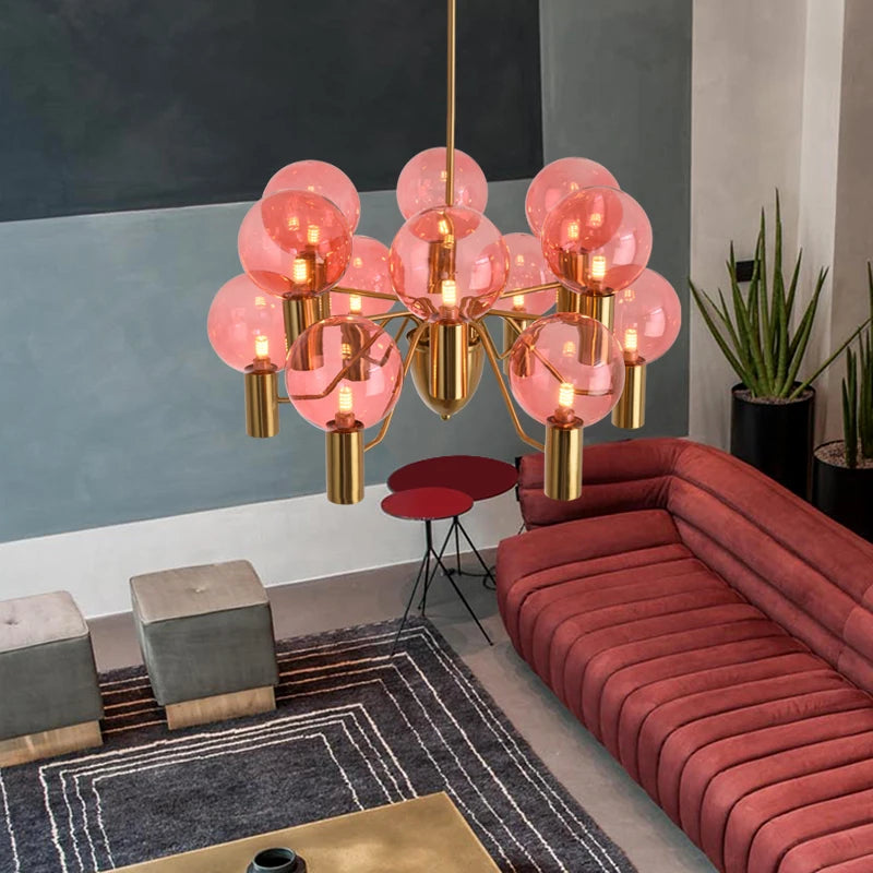 suspension design en verre pour décoration intérieure moderne - vue 3 sur 12