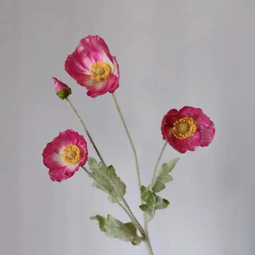 bouquet de fleurs artificielles pavot pour décoration maison jardin fête - vue 26 sur 26