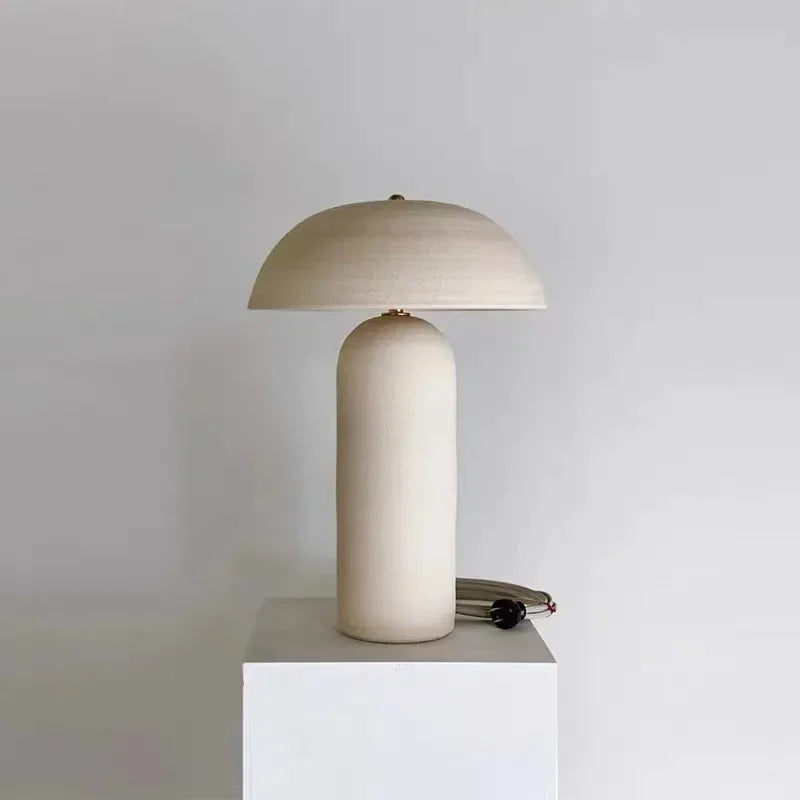 lampe rétro en céramique design créatif style champignon décoratif - vue 2 sur 8