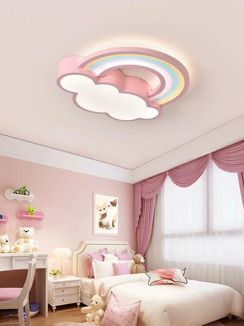 plafonnier dessin animé nuages arc-en-ciel pour enfants garçon fille - vue 3 sur 8