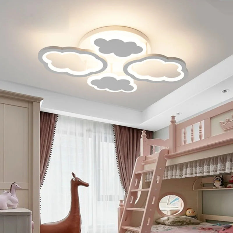 lustre moderne nuage lumière dessin animé créatif décoration éclairage intérieur - vue 3 sur 10