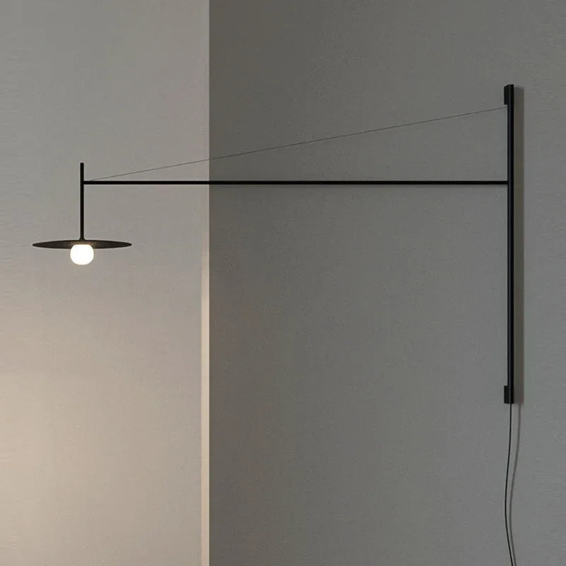 applique murale led nordique avec long bras à bascule - vue 6 sur 12