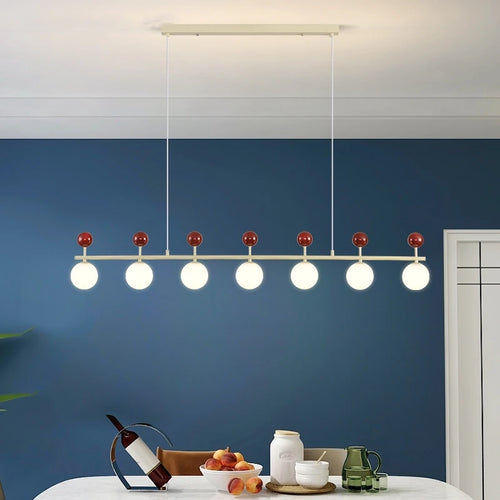 lustre en verre et métal 	 style éclairage dynamique - vue 5 sur 15