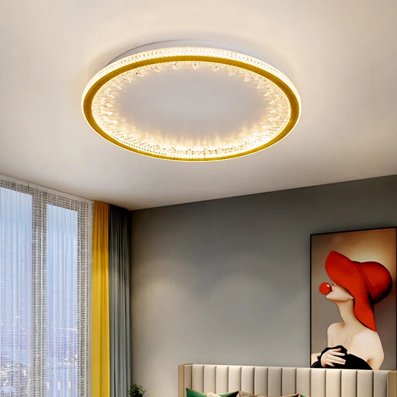 plafonnier moderne à leds avec télécommande design créatif intérieur - vue 6 sur 16