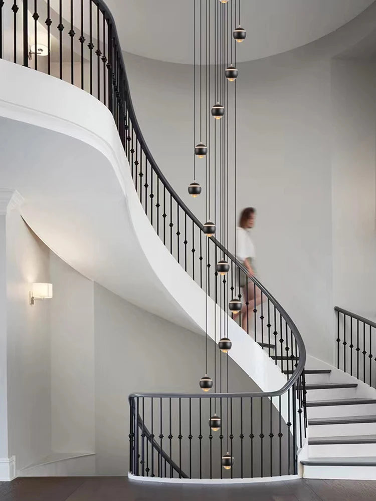 lustre à boules modèle 2022 luminaire suspendu design moderne - vue 4 sur 14