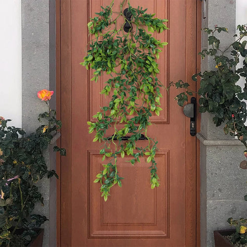 feuilles d eucalyptus artificielles en rotin pour décoration intérieure et extérieure - vue 6 sur 13