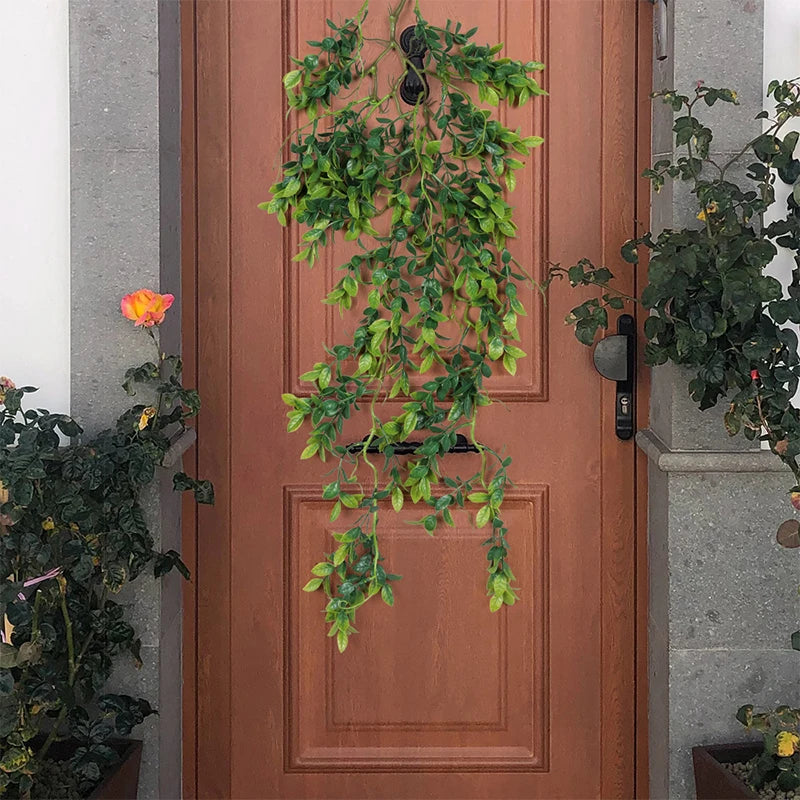 feuilles d eucalyptus artificielles en rotin pour décoration intérieure et extérieure - vue 6 sur 13