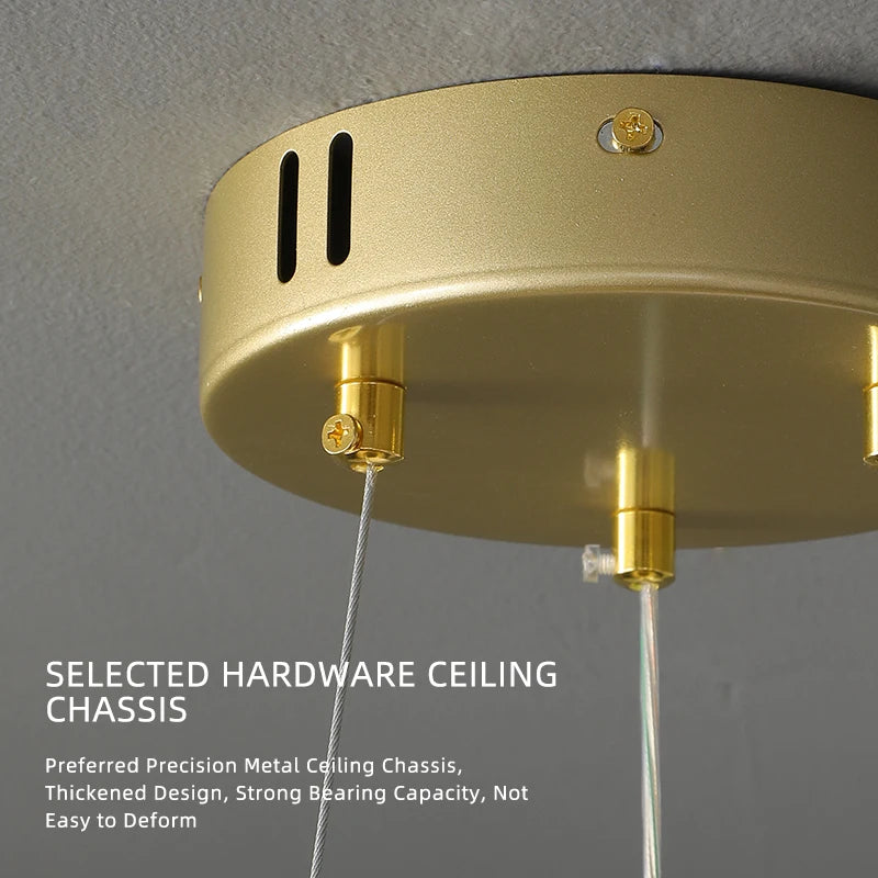lustre moderne suspendu pour un éclairage élégant et raffiné - vue 3 sur 8