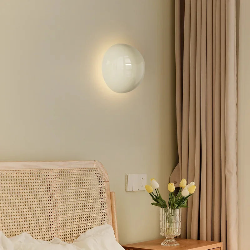 Applique murale led ronde nordique en métal décorative d'intérieur - vue 2 sur 9