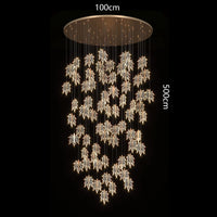 Modern Luxury Villa Maple Leaf Acrylic Chandelier Living Room, Hotel Lobby, Attic, Restaurant Light Luxury Decorative Chandelier