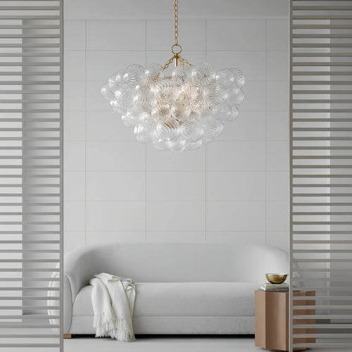 lustre suspendu à bulles de verre design moderne pour intérieur élégant - vue 3 sur 12