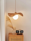 lustre suspendu en bois style japonais pour décoration intérieure