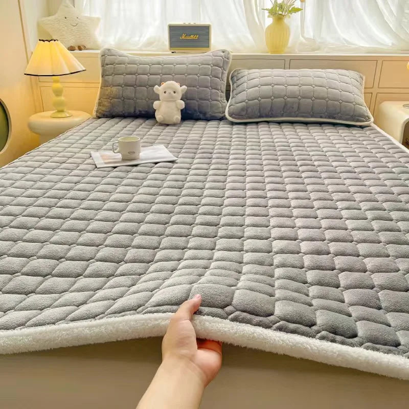 surmatelas en velours chaud épais pour un confort optimal - vue 6 sur 15