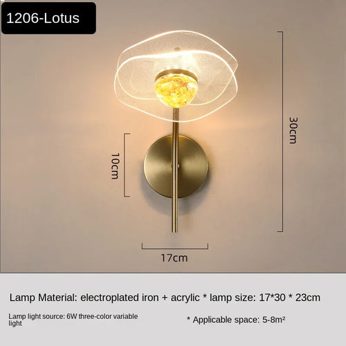 Lampe de applique murale LED en cristal nordique salon chambre fond applique murale couloir allée grenier lampes de chevet maison luminaire moderne - vue 10 sur 10