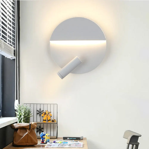 applique murale moderne avec interrupteur design rétroéclairage rotatif - vue 2 sur 11