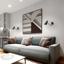 Applique murale rétro réglable interrupteur noir or led e27