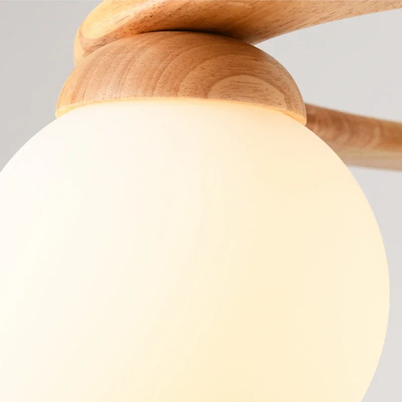 lustre à led design multi têtes en verre pour intérieur moderne - vue 5 sur 9