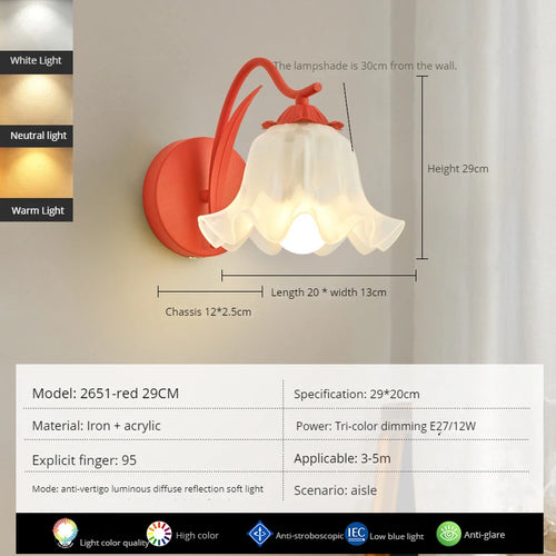 applique murale led moderne en forme de fleur décorative pour intérieur