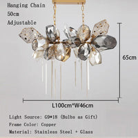 Lustre en verre post-modernes led de luxe