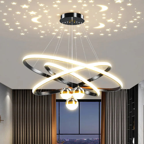 suspension à led étoilée pour un éclairage décoratif intérieur - vue 2 sur 13