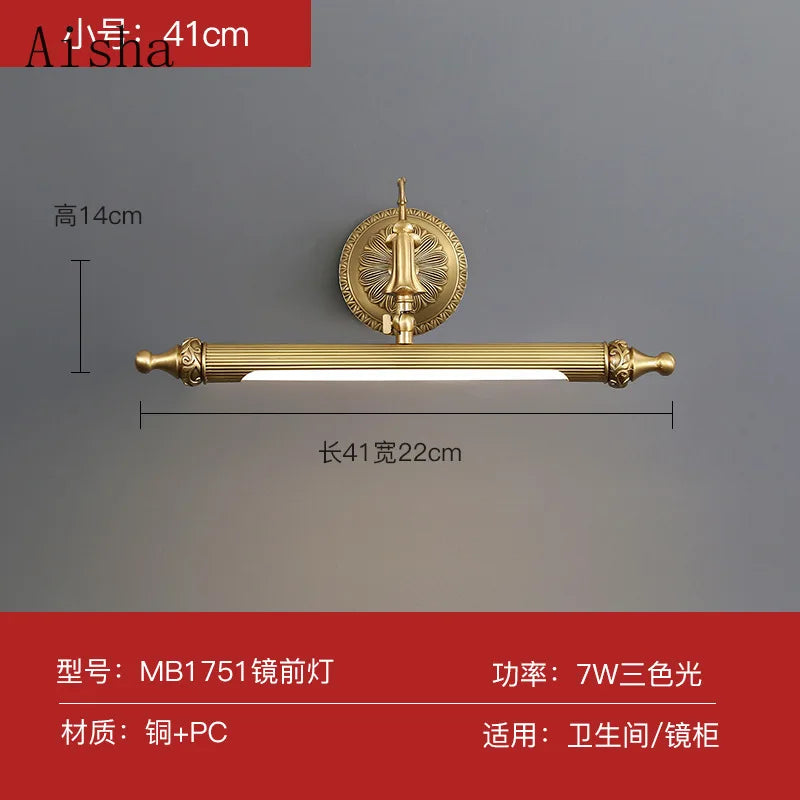 applique murale led en cuivre style nordique pour intérieur élégant - vue 6 sur 7