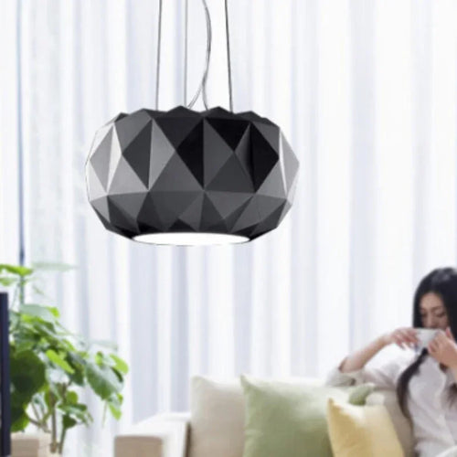 suspension en verre moderne avec découpe diamantée pour décoration intérieure - vue 5 sur 7