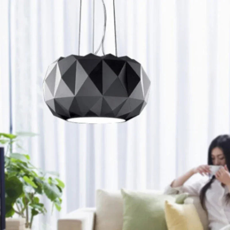 suspension en verre moderne avec découpe diamantée pour décoration intérieure - vue 4 sur 7