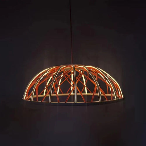 SANDYHA moderne Simple tressé corde ronde lustre créatif maille lampe à LED pour salon salle à manger maison suspension luminaires - vue 3 sur 10