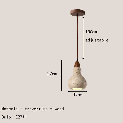 lustre nordique en pierre naturelle marbre fil réglable - vue 10 sur 11