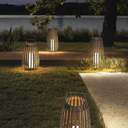 Outdoor Home Garden Solar lights, Rattan IP65 Waterproof Street Lamp Villa Courtyard Landscape Lawn Light For Garden Patio Fence - vue 3 sur 13