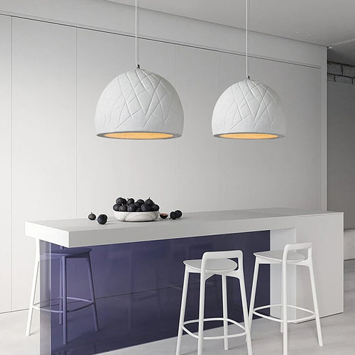lustre led semi circulaire style wabi sabi nordique créatif - vue 2 sur 8