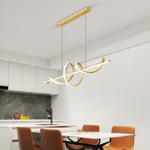 Simple one-style restaurant, study, bar, coffee shop, LED aluminum chandelier, lobby, front desk, home stay hotel, decorative li - vue 3 sur 14