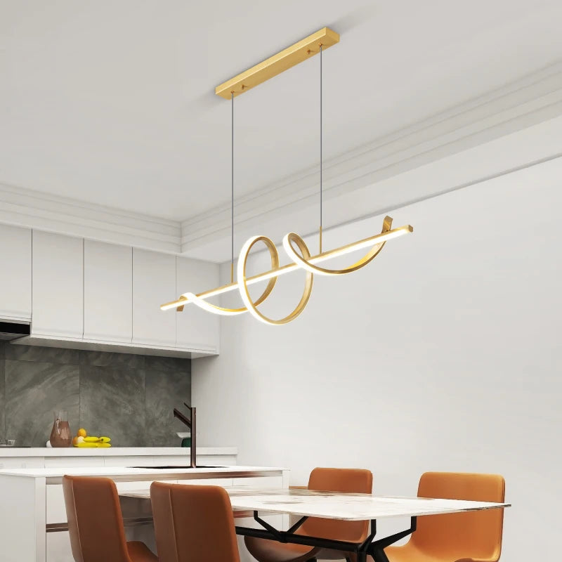 Simple one-style restaurant, study, bar, coffee shop, LED aluminum chandelier, lobby, front desk, home stay hotel, decorative li - vue 2 sur 14
