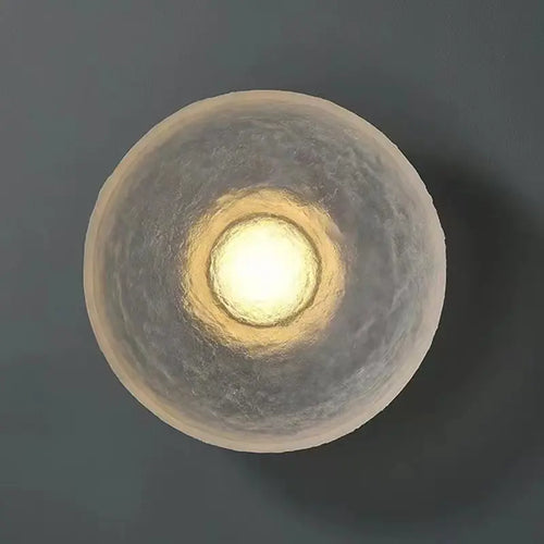 lampe circulaire design pour intérieur moderne en résine transparente - vue 2 sur 7