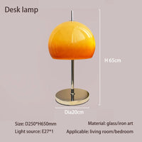lampe de table rétro moderne style bauhaus champignon d'ambiance