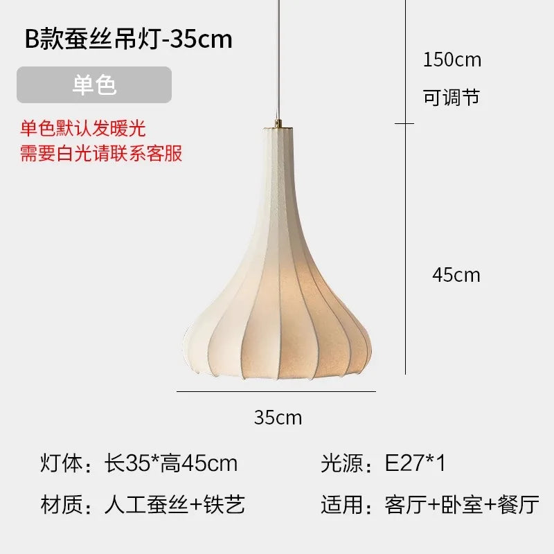 suspension en soie wabi sabi design nordique moderne pour intérieur - vue 8 sur 9