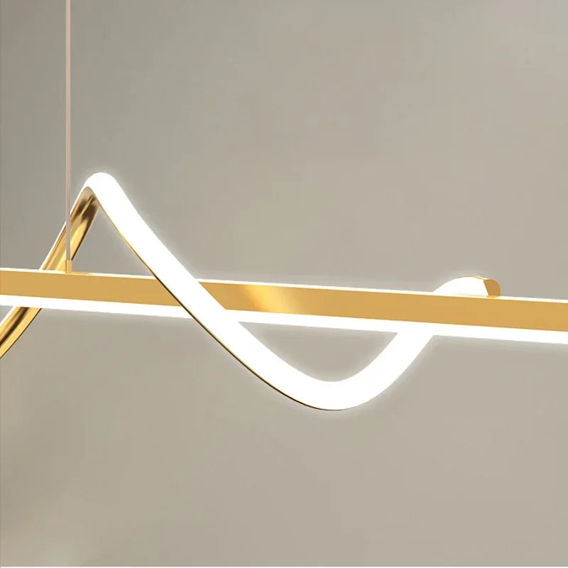 suspension moderne avec lumières led réglables design élégant décor intérieur - vue 5 sur 14