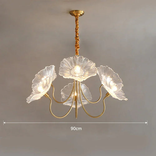lustre moderne léger au design floral simple et créatif - vue 10 sur 14