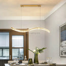 lustre led moderne en cristal de luxe en forme de s