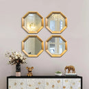 miroir octogonal décoratif imitation métal pour cheminée