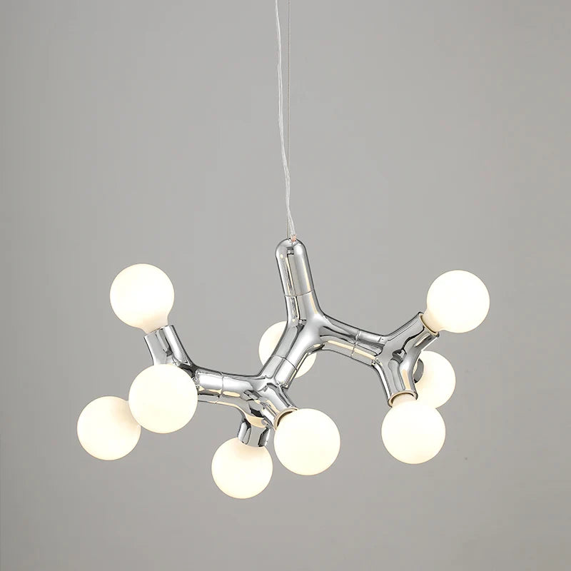 lustre design moléculaire nordique italien 	 2023 villa - vue 5 sur 6