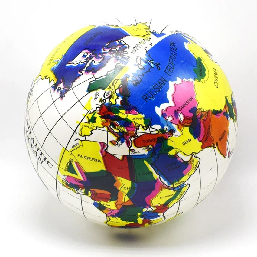 globe terrestre gonflable en pvc pour apprendre en s'amusant - vue 3 sur 7