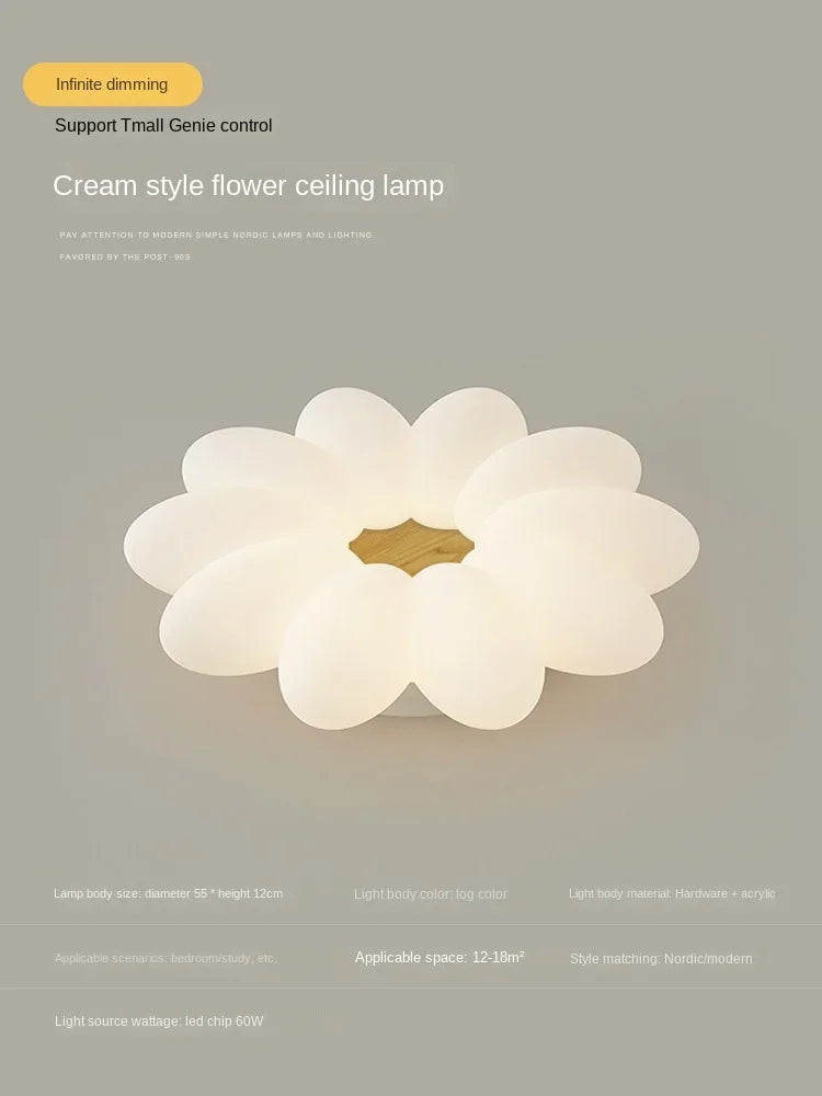 lustre créatif à pétales pour un éclairage chaleureux et apaisant - vue 24 sur 24