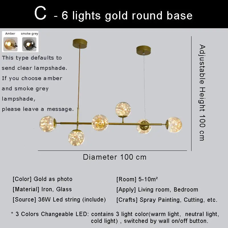 lustre led moderne design nordique pour décoration intérieure - vue 13 sur 18