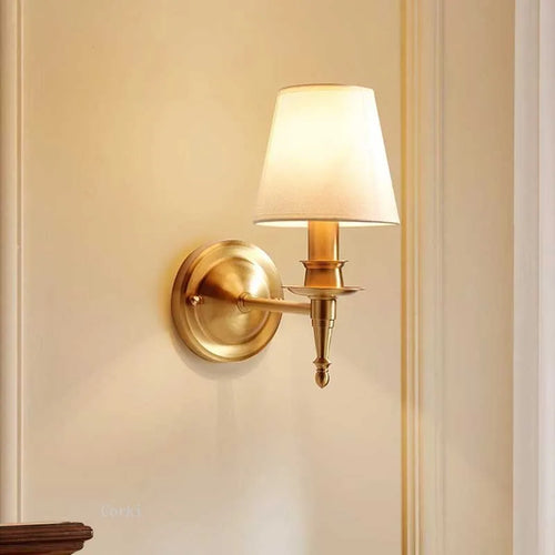 applique murale américaine à 2 bras en cuivre led traditionnelle pour décoration artistique - vue 4 sur 8