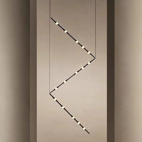 suspension nordique en acrylique design bambou pour décoration intérieure - vue 5 sur 10